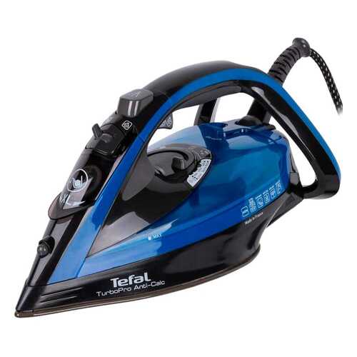 Утюг Tefal TurboPro Anti-Calc FV5648 Blue/Black в Телемакс